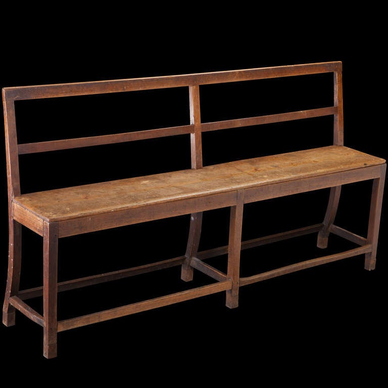 Simple Wooden Convent Bench 2