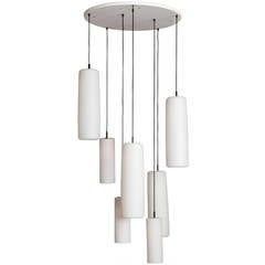 Tubular Opaline Glass RAAK Chandelier Tubular Opaline Glass RAAK Chandelier