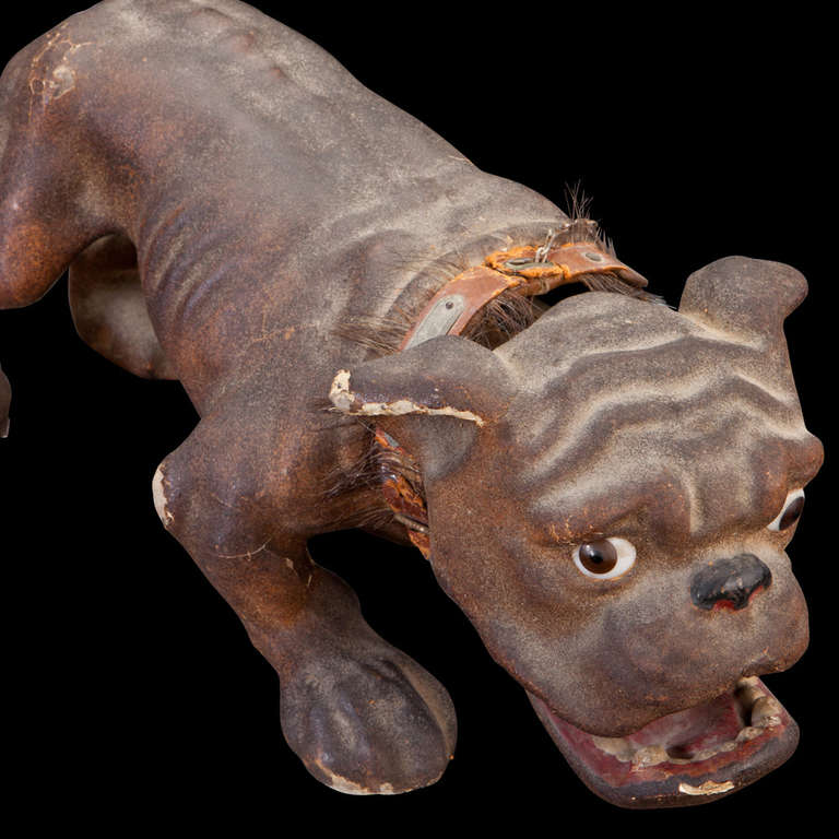 Bulldog Pull Toy In Distressed Condition In Culver City, CA