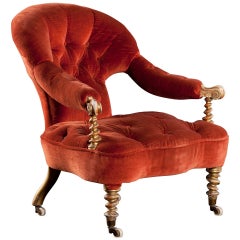 Antique Victorian Gilt Armchair