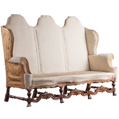 Three Seater Tall Back Sofa