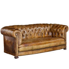 Antique Leather Chesterfield Sofa