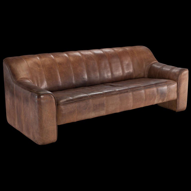 Mid-Century Modern de Sede DS-44 Three Seater Leather Sofa