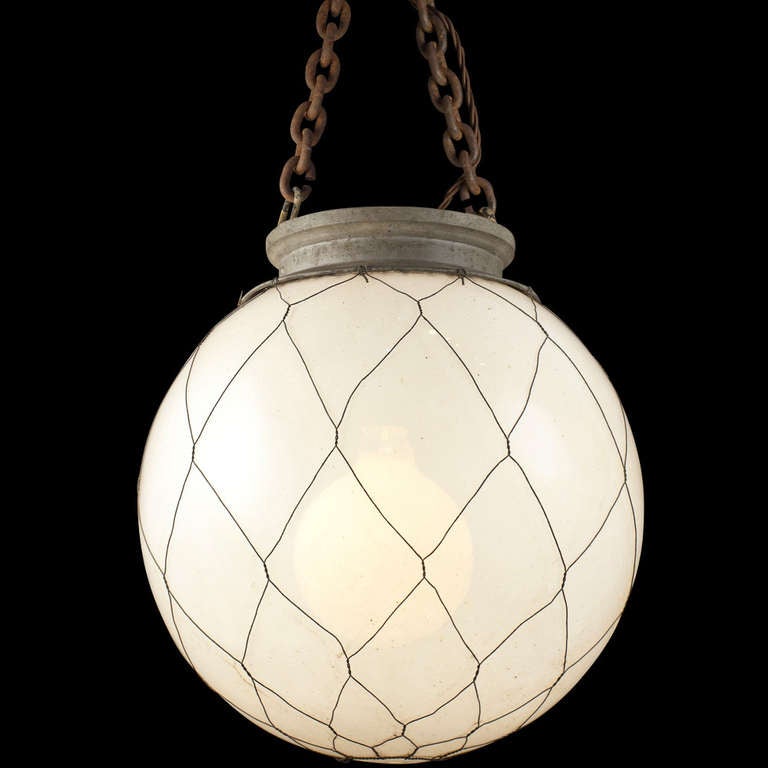 Milk Glass Globe Pendant