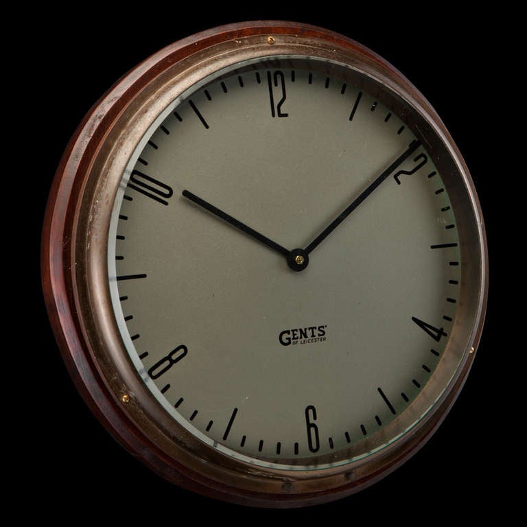 Bronze Gents Clock at 1stdibs