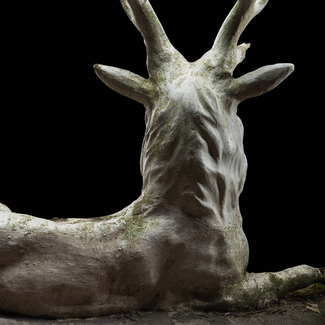 Cast Concrete Deer Sitting Statue