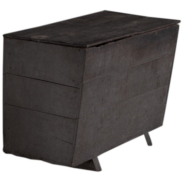 Unusual two door primitive grain bin