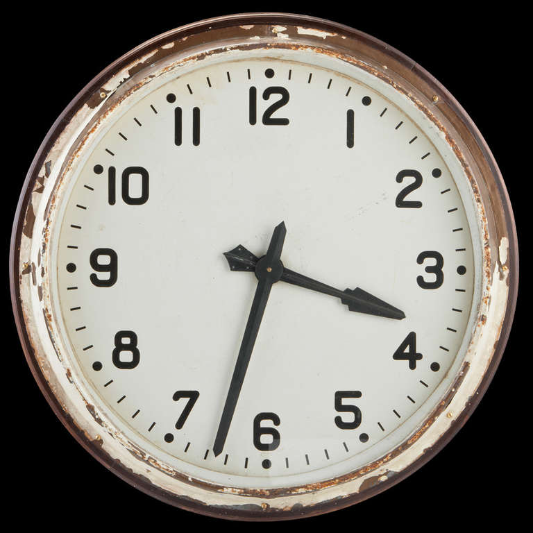 Large Iron Factory Clock