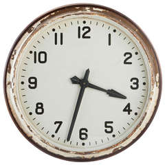 Antique Large Iron Factory Clock