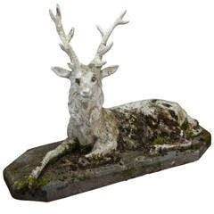 Concrete Deer Sitting Statue