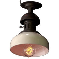 Porcelain Ceiling-Mount Light Fixture