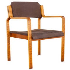 Bent Wood / Moleskin Chair