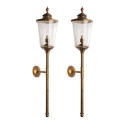 Tall Brass Wall Sconce