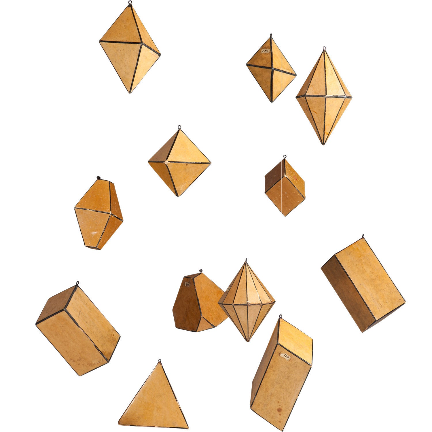 Set of 12 Cardboard Crystal Forms
