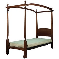 Antique Mahogany Four Poster Single Bed