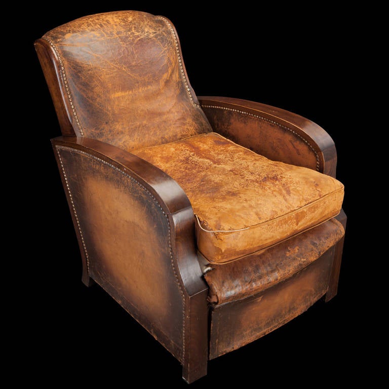 Country Leather Lounge Chair