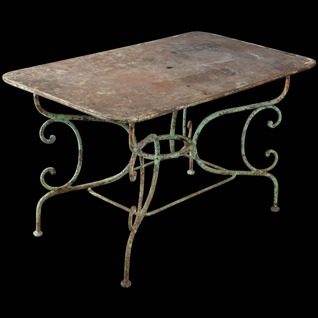 Cast Iron Garden Table at 1stDibs