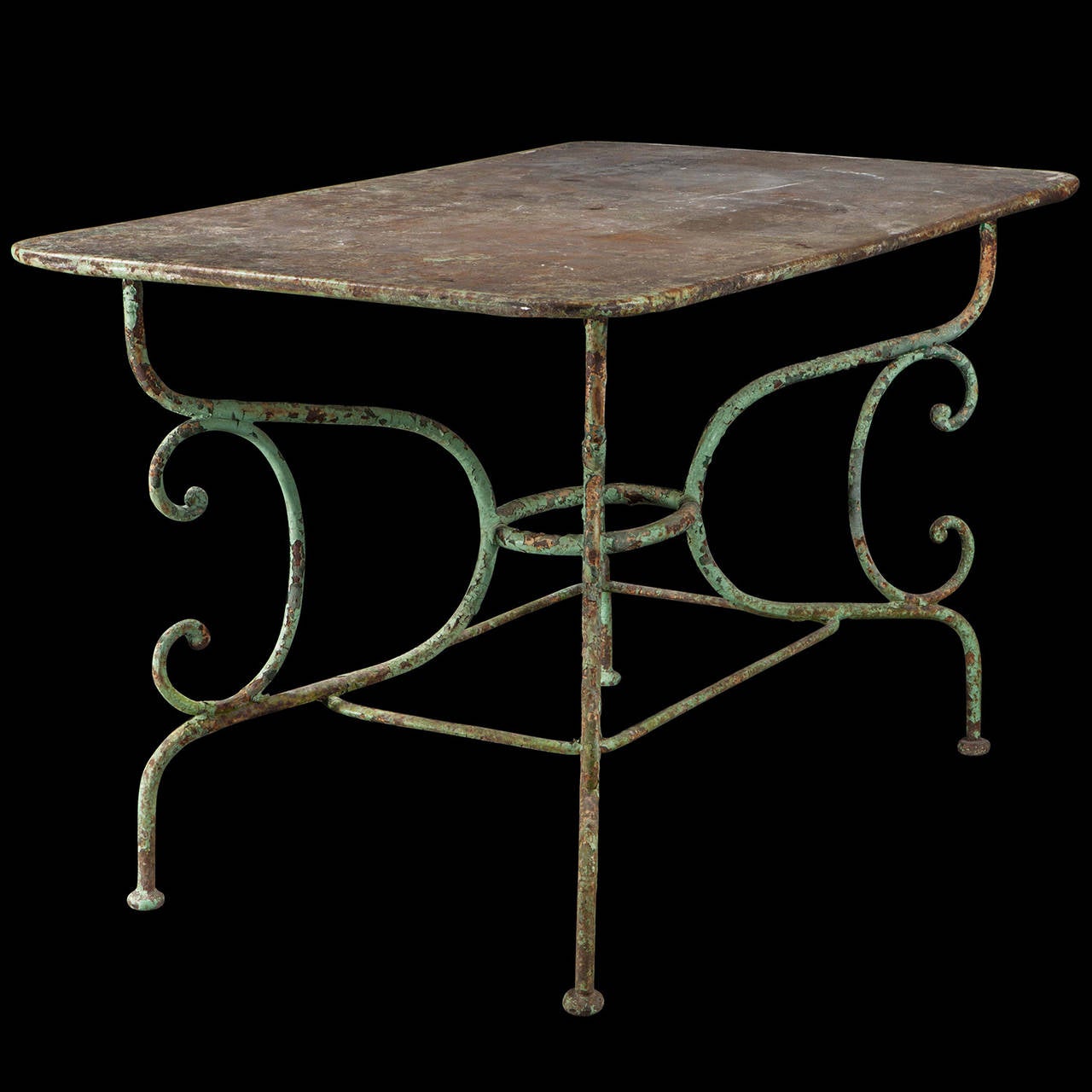 Cast Iron Garden Table at 1stDibs