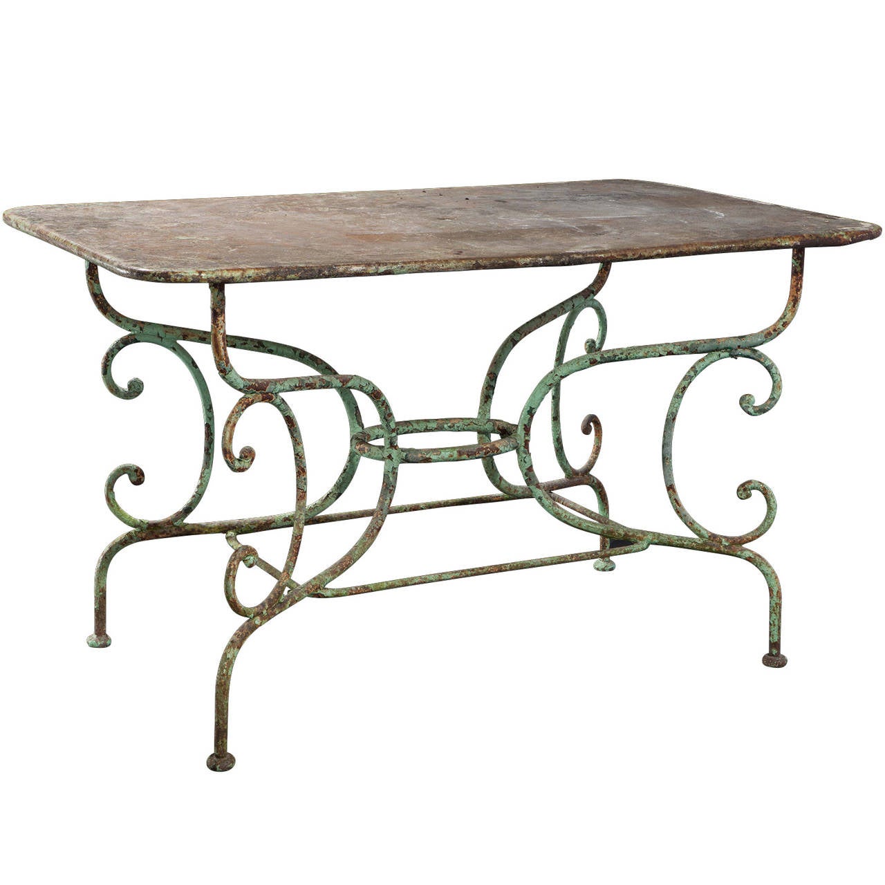 Cast Iron Garden Table at 1stDibs