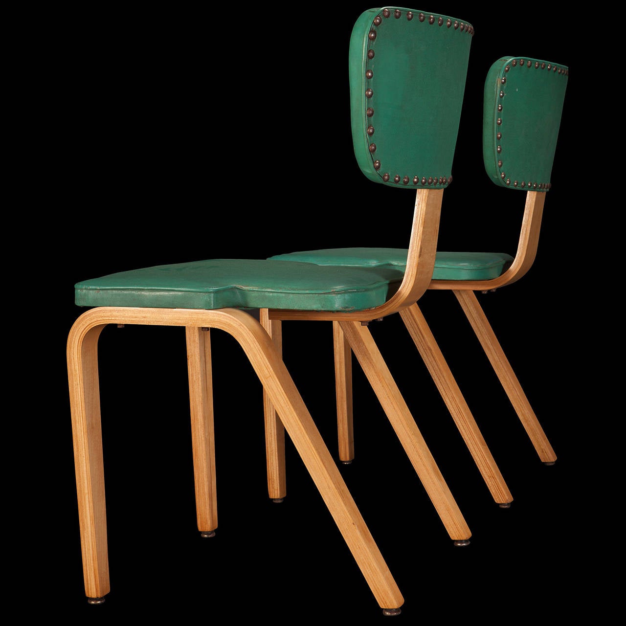 Mid-Century Modern Pair of Thonet Side Chairs