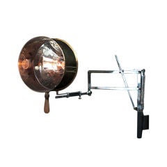 Unusual Wall-Mounted Brass Lamp