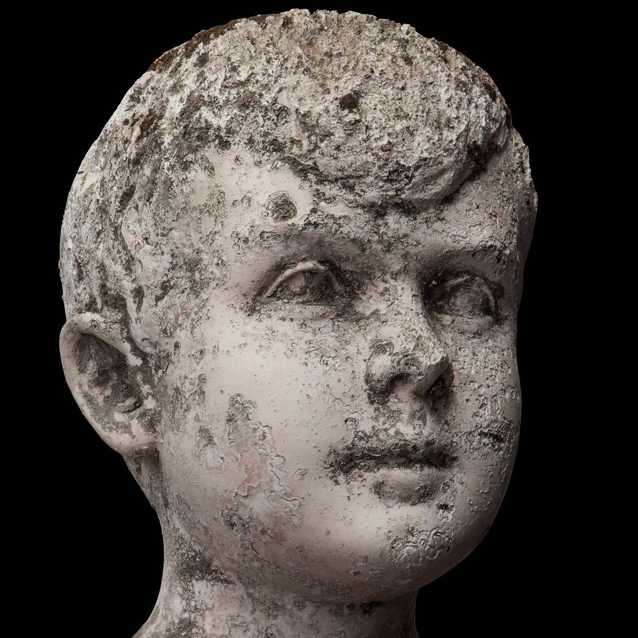English Plaster Bust of a Boy