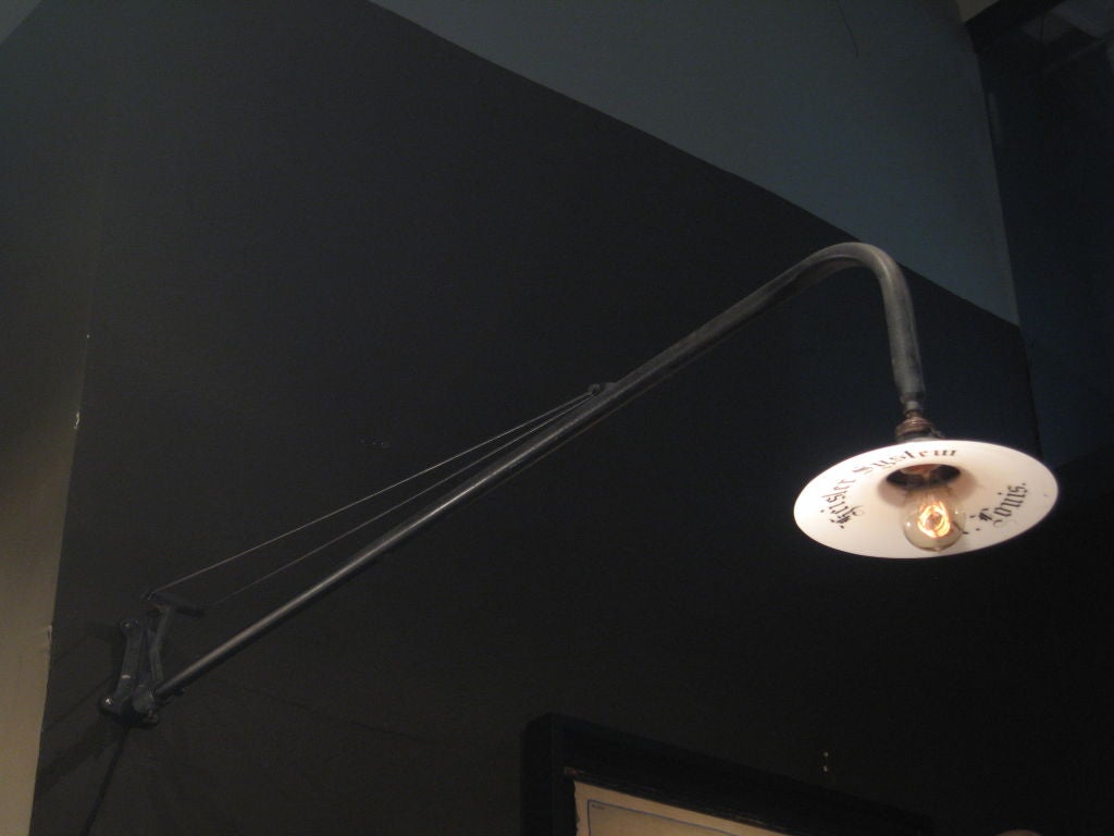 Iron Wall Mount Light with Advertising Shade