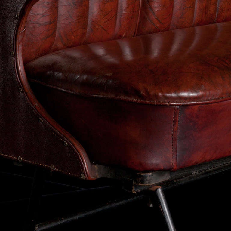 Leather Bus Seat In Good Condition In Culver City, CA