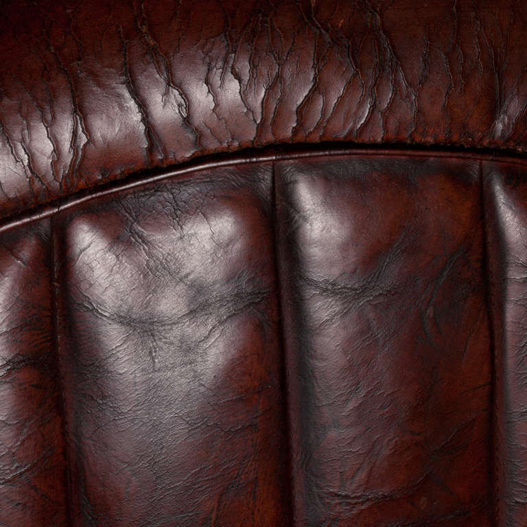 19th Century Leather Bus Seat