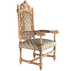 Ornately Carved Throne Chair