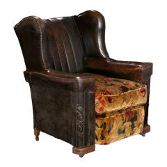 Leather Deco Club Chair