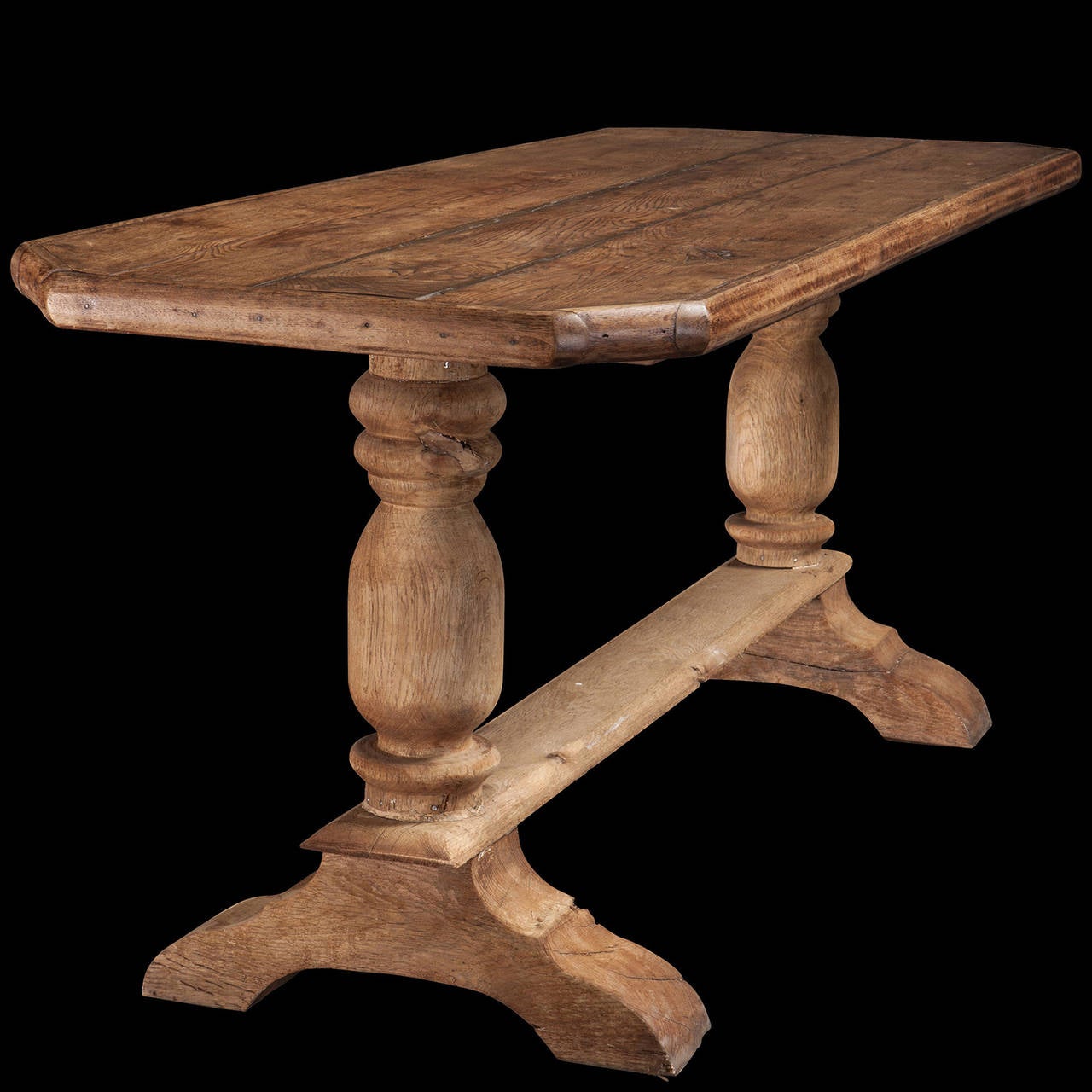 French Oak Trestle Base Table