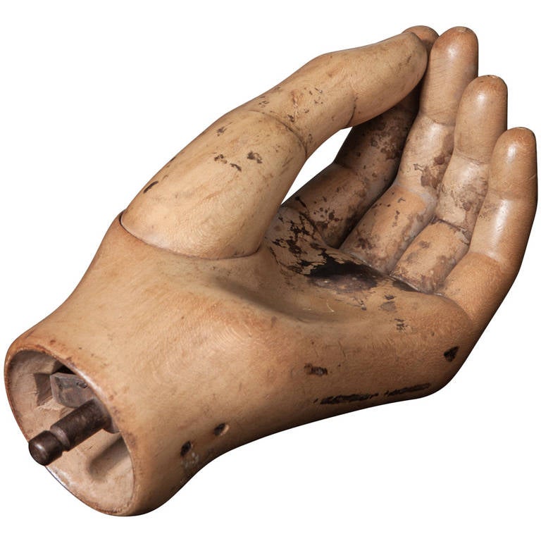 Wooden Mannequin Hand at 1stdibs