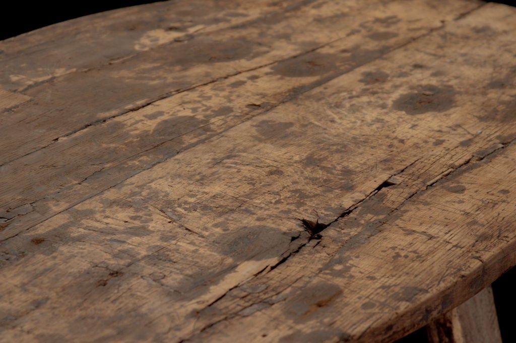 Primitive Oval Work/Dining Table