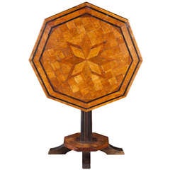 Antique Octagonal MarquetryTable