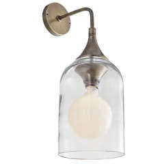 Vintage Italian Bell Glass Sconce