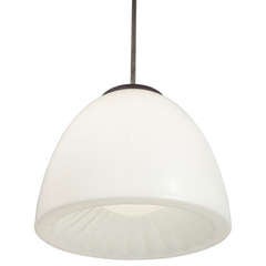 Large Opaline Glass Pendant