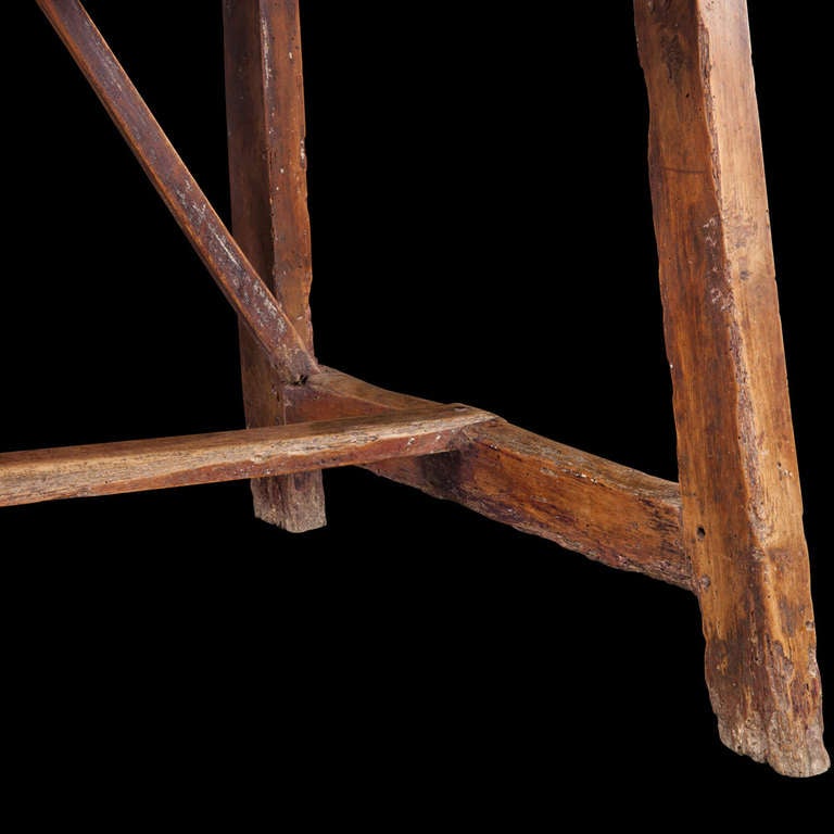 Italian Industrial Zinc Top Work Table