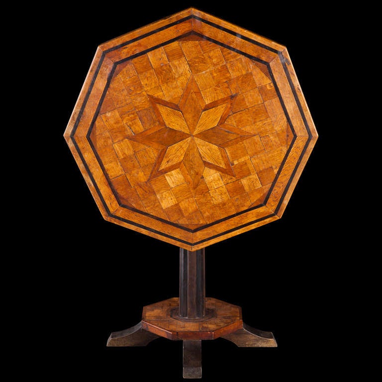 Octagonal MarquetryTable