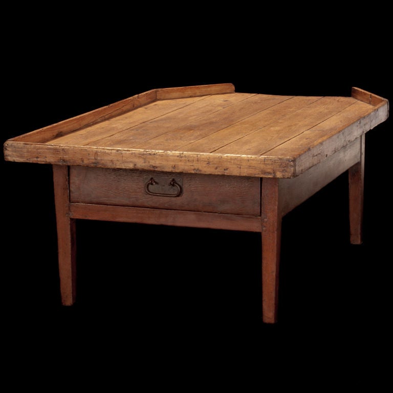 Coffee Table Made from Large Barn Sifter