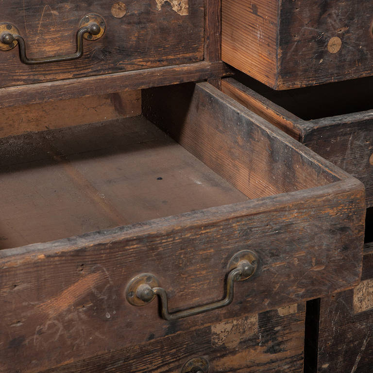 Pawn Broker's Bank of Drawers In Distressed Condition In Culver City, CA