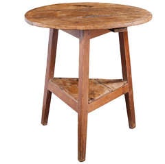 Antique Tall Pine Cricket Table