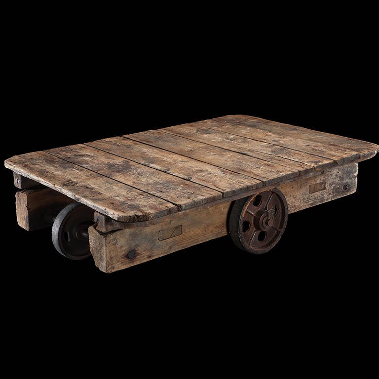 Belgian Wood Plank Coffee Table
