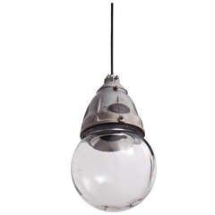 Industrial Glass Globe Pendant