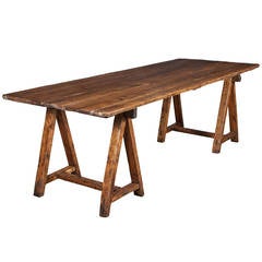 Used Primitive Sawhorse Table