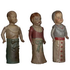Antique Wonderful Paper Mache Painted Dolls