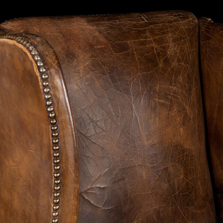 Leather Library Lounge Chair