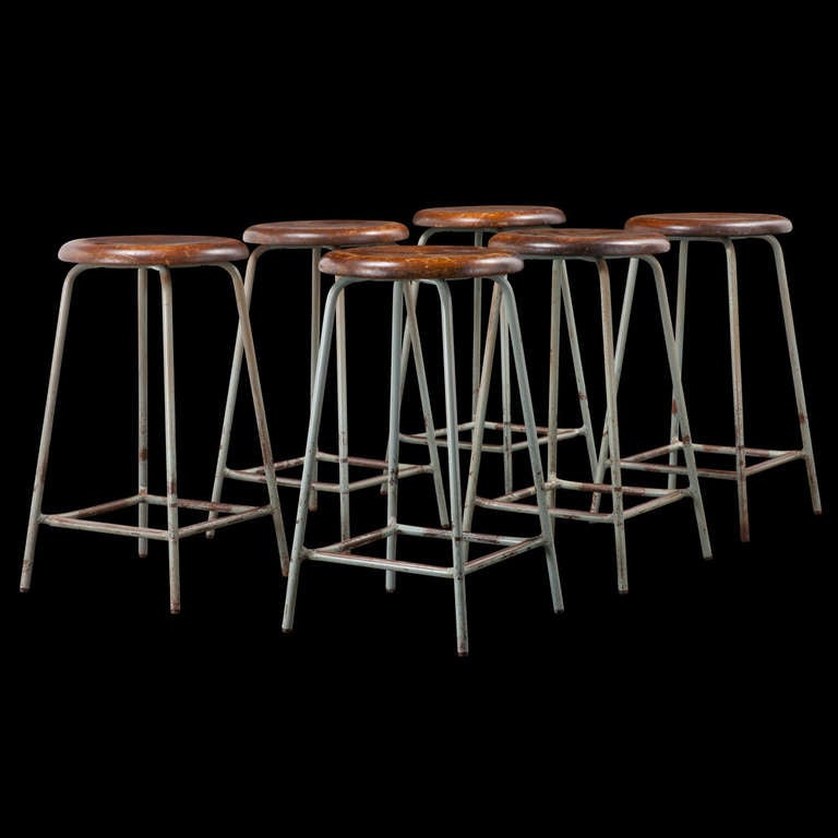 Industrial Lab Stool In Excellent Condition In Culver City, CA