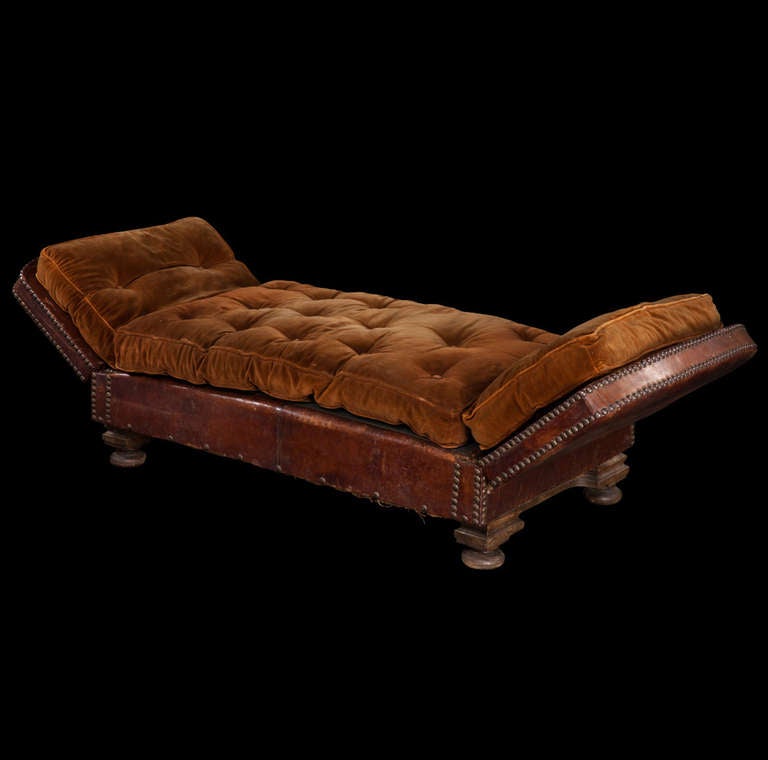 Leather day bed.