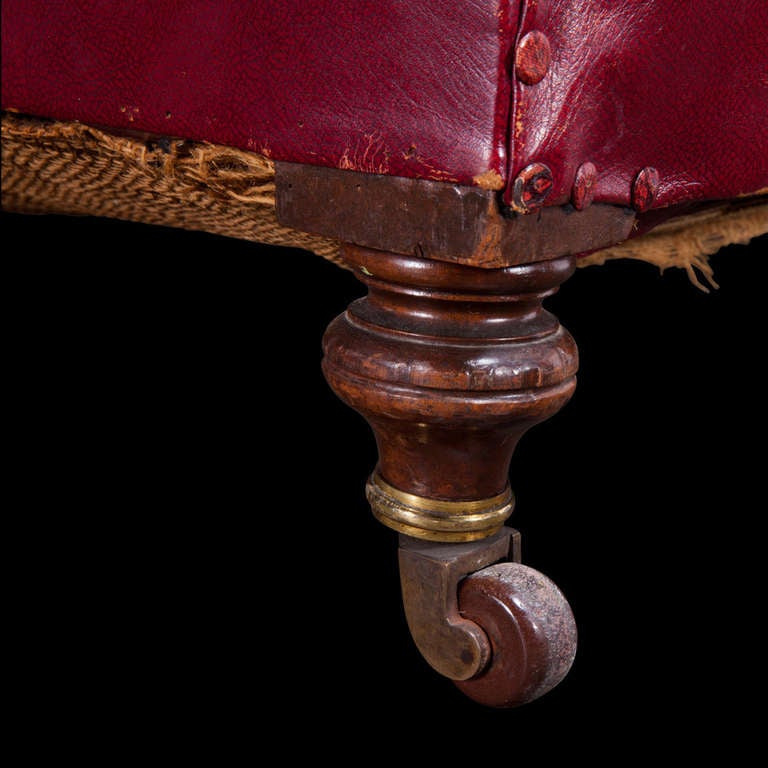 Gents Red Leather Armchair 1
